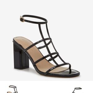 Marc Fisher Black Strappy Block Heels